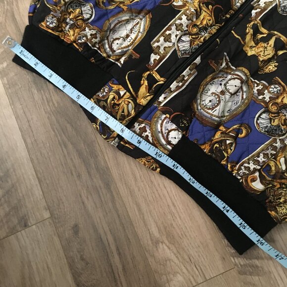 Studio J Pocket Watch + Lion Rococo Quilted Bomber Jacket - Picture 11 of 14